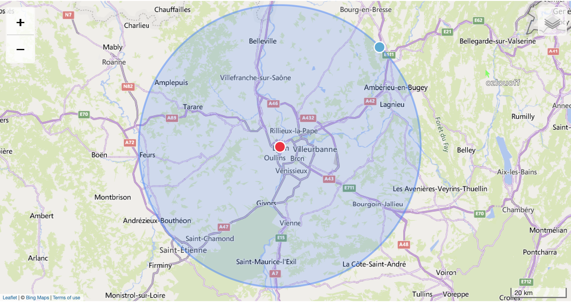 Zones d'intervention